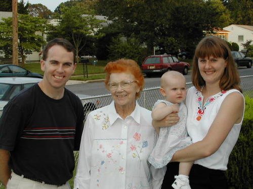 Bailey with<br>Mom, Dad & Great Grandmother